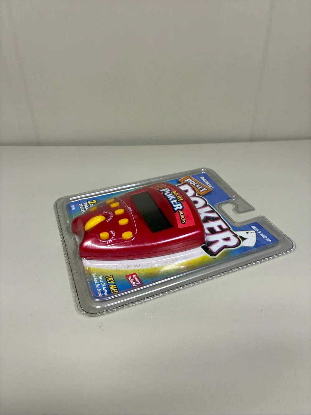 Radica Pocket Poker Handheld Electronic Game Draw & Deuces 8020 Vtg